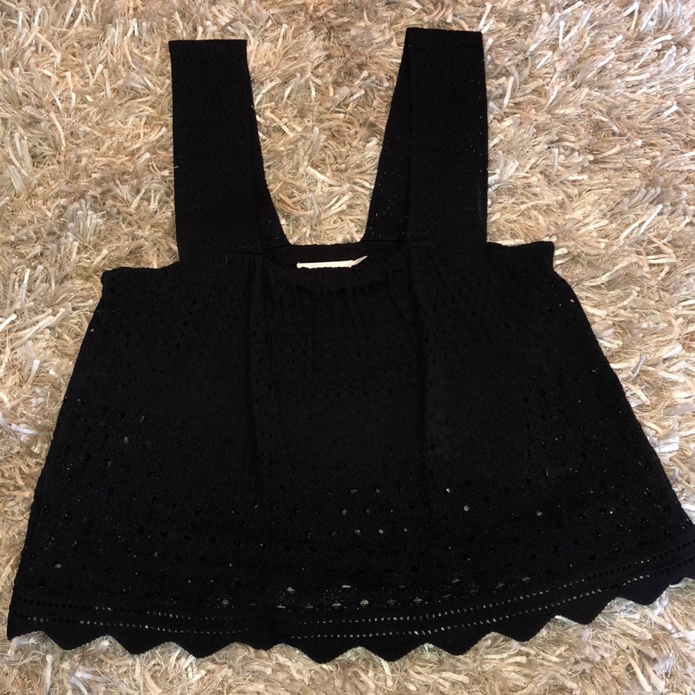 A.L.C Black bandage square neck black tank